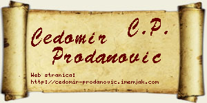 Čedomir Prodanović vizit kartica